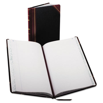 Boorum & Pease® Account Record Book, Record-style Rule, Black-red-gold Cover, 9.25 X 7.31 Sheets, 300 Sheets-book freeshipping - TVN Wholesale